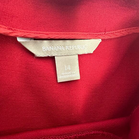 Banana Republic Red Dress - Women’s Size 14 - Elegant Fit and Flare with Pockets - Picture 5 of 9